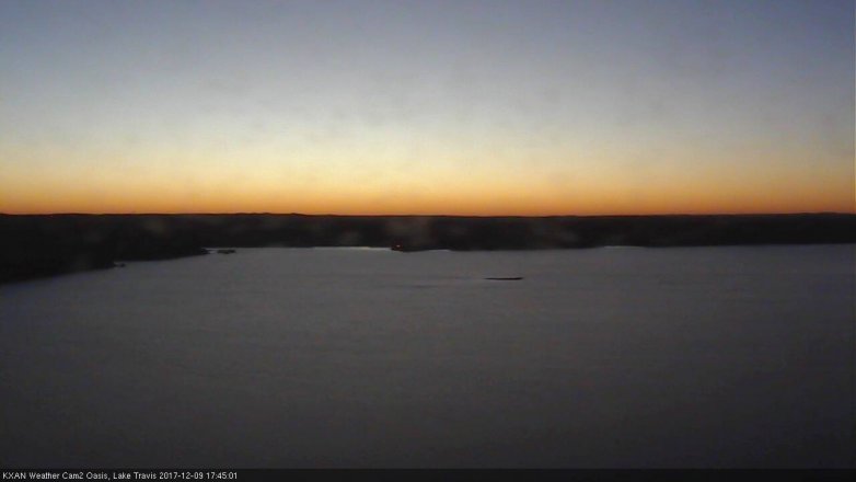 Lake Travis webcam, December 9, 2017 4:50 PM CT