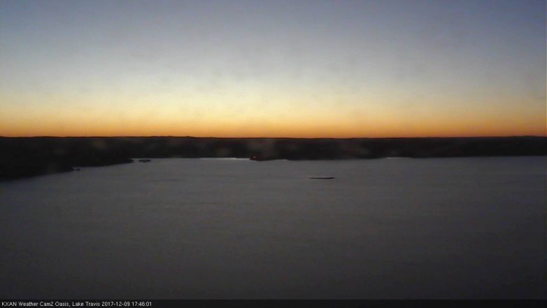 Lake Travis webcam, December 9, 2017 4:55 PM CT
