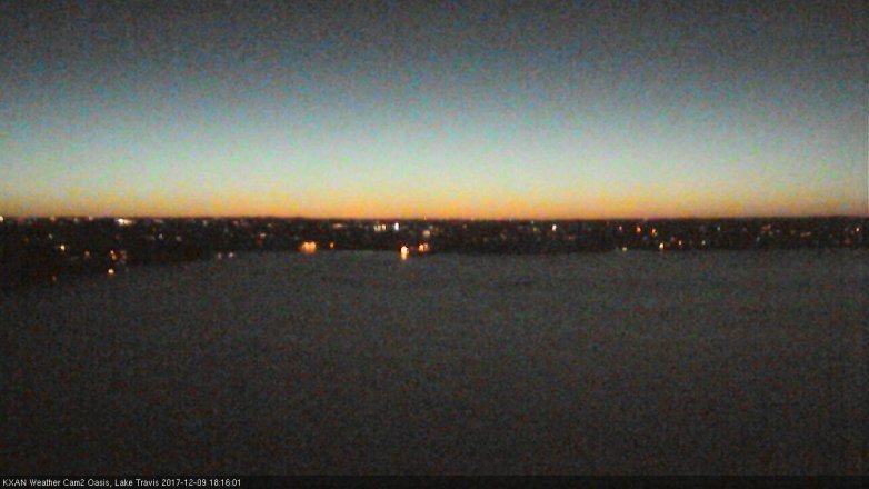 Lake Travis webcam, December 9, 2017 5:20 PM CT