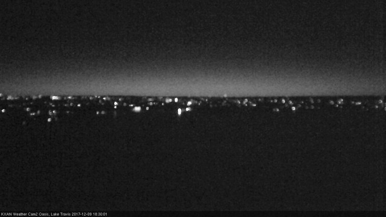 Lake Travis webcam, December 9, 2017 5:45 PM CT