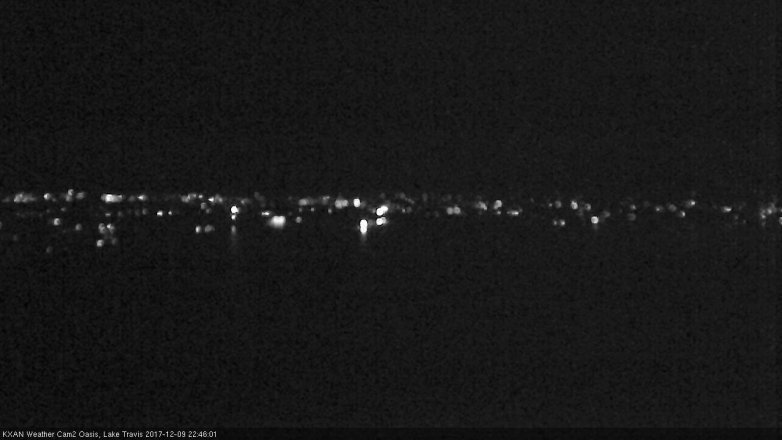 Lake Travis webcam, December 9, 2017 9:55 PM CT