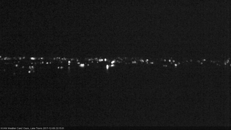 Lake Travis webcam, December 9, 2017 10:20 PM CT