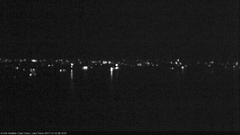 Lake Travis webcam, December 9, 2017 11:40 PM CT