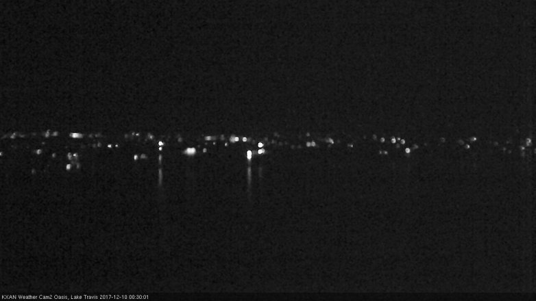 Lake Travis webcam, December 9, 2017 11:55 PM CT