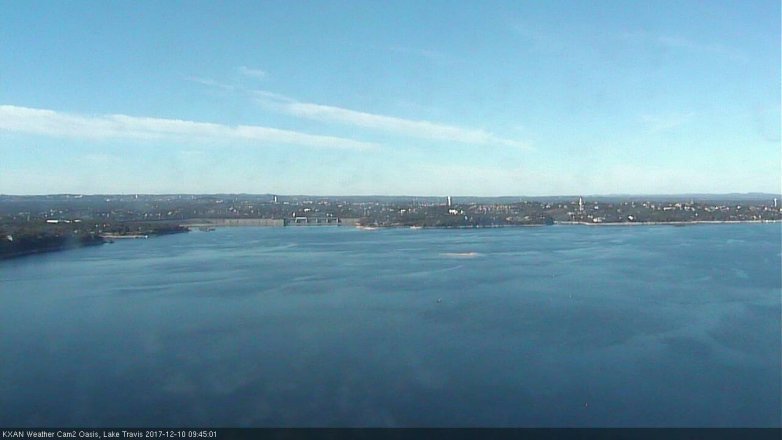 Lake Travis webcam, December 10, 2017 9:05 AM CT