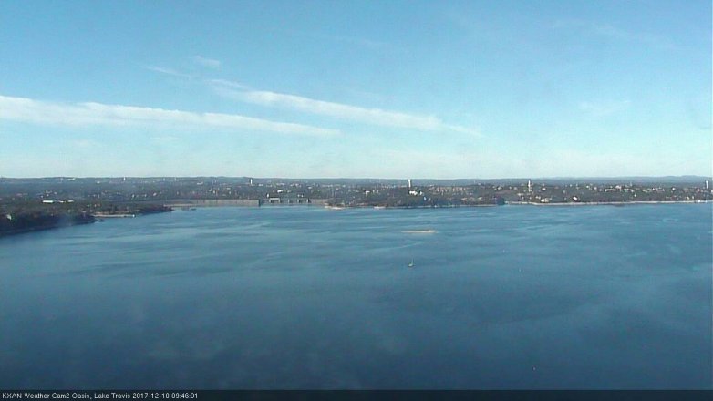 Lake Travis webcam, December 10, 2017 9:10 AM CT