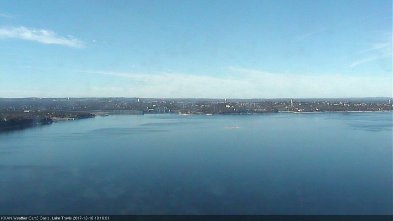 Lake Travis webcam, December 10, 2017 9:20 AM CT