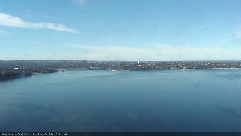 Lake Travis webcam, December 10, 2017 9:30 AM CT