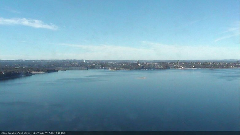 Lake Travis webcam, December 10, 2017 9:35 AM CT