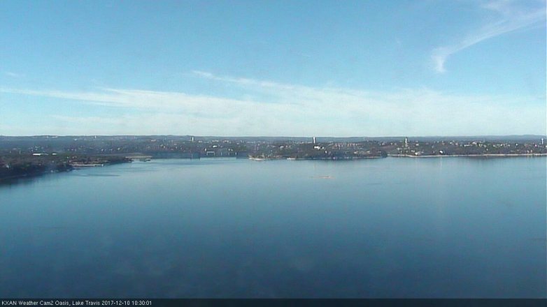 Lake Travis webcam, December 10, 2017 9:40 AM CT