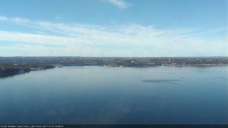 Lake Travis webcam, December 10, 2017 10:00 AM CT