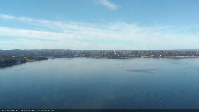 Lake Travis webcam, December 10, 2017 10:05 AM CT