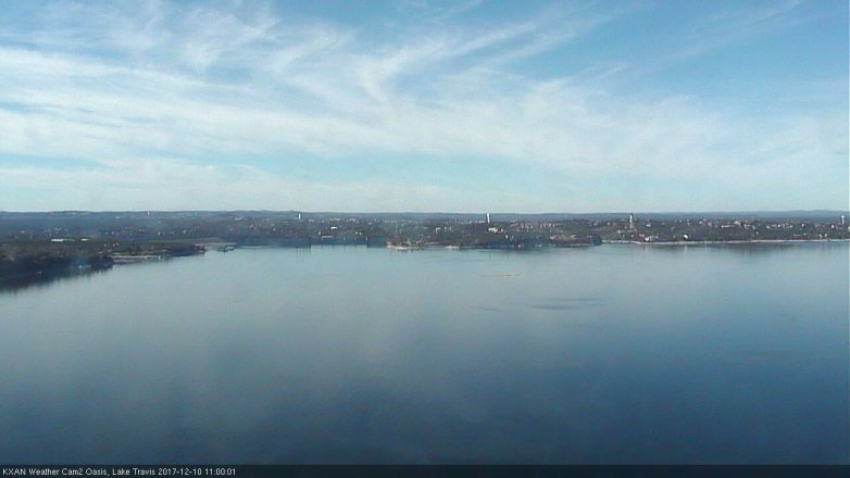Lake Travis webcam, December 10, 2017 10:15 AM CT