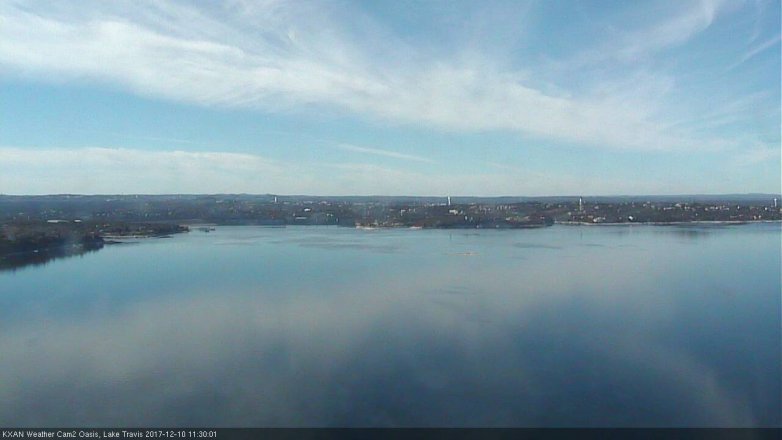 Lake Travis webcam, December 10, 2017 10:45 AM CT