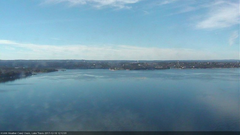 Lake Travis webcam, December 10, 2017 11:40 AM CT