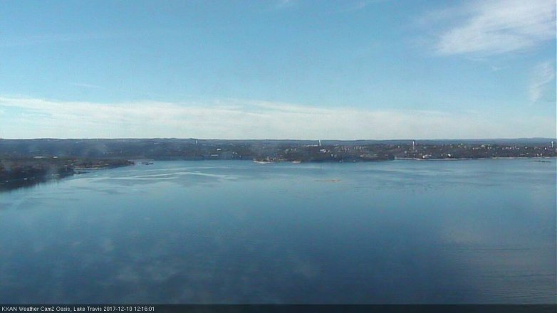 Lake Travis webcam, December 10, 2017 11:45 AM CT