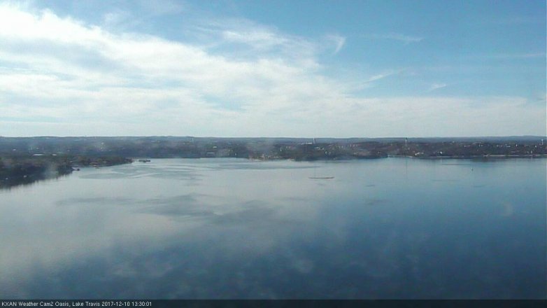 Lake Travis webcam, December 10, 2017 12:50 PM CT