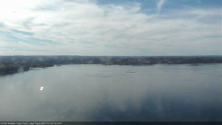 Lake Travis webcam, December 10, 2017 1:20 PM CT