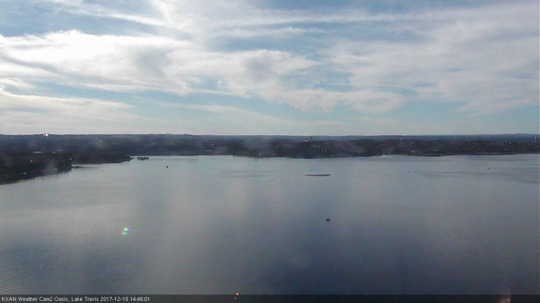 Lake Travis webcam, December 10, 2017 2:15 PM CT