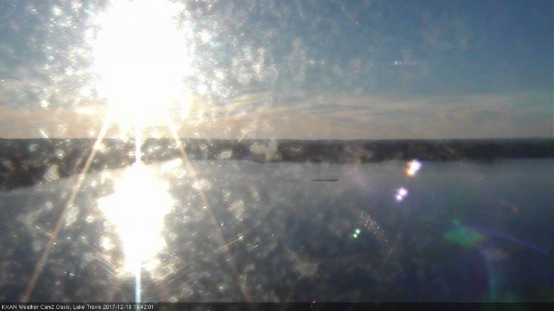 Lake Travis webcam, December 10, 2017 4:10 PM CT