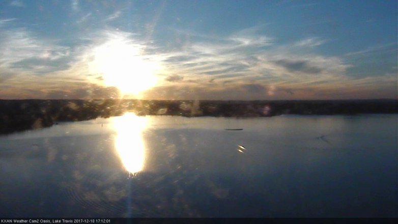 Lake Travis webcam, December 10, 2017 4:20 PM CT
