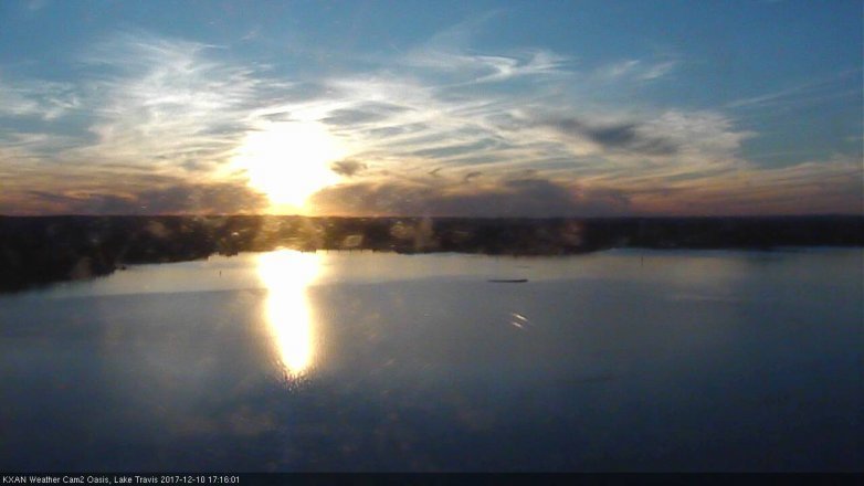 Lake Travis webcam, December 10, 2017 4:35 PM CT