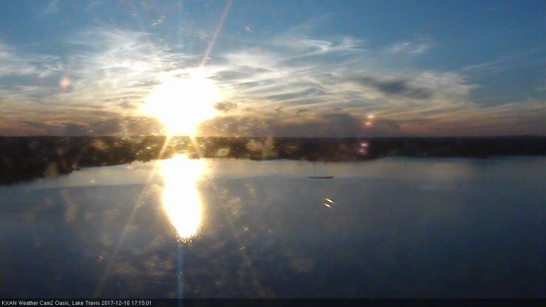 Lake Travis webcam, December 10, 2017 4:45 PM CT