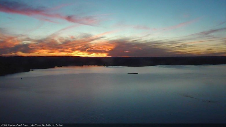 Lake Travis webcam, December 10, 2017 4:50 PM CT