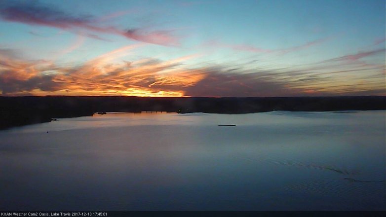 Lake Travis webcam, December 10, 2017 4:55 PM CT
