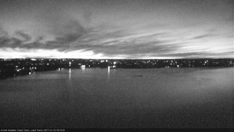 Lake Travis webcam, December 10, 2017 5:25 PM CT