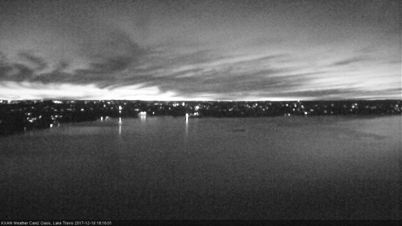 Lake Travis webcam, December 10, 2017 5:45 PM CT