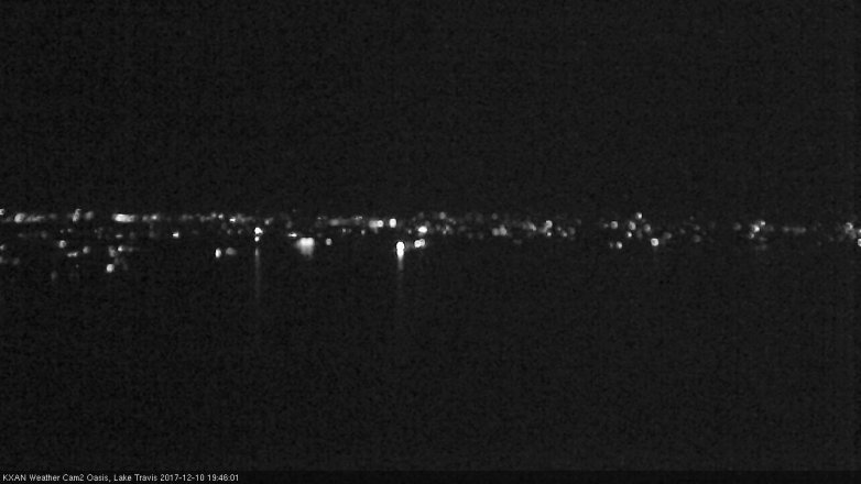 Lake Travis webcam, December 10, 2017 7:05 PM CT