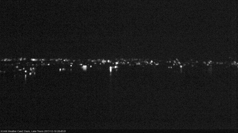 Lake Travis webcam, December 10, 2017 8:00 PM CT