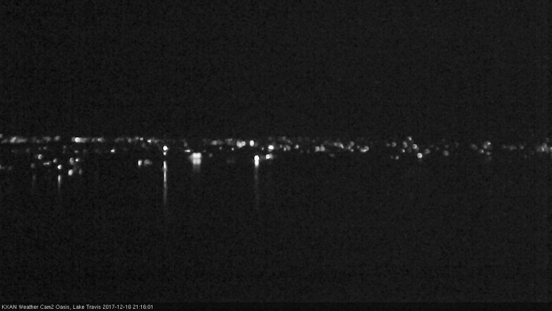 Lake Travis webcam, December 10, 2017 8:20 PM CT