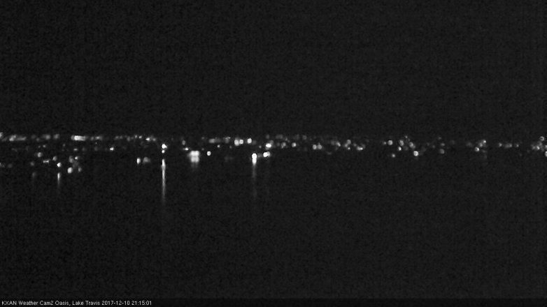 Lake Travis webcam, December 10, 2017 8:30 PM CT