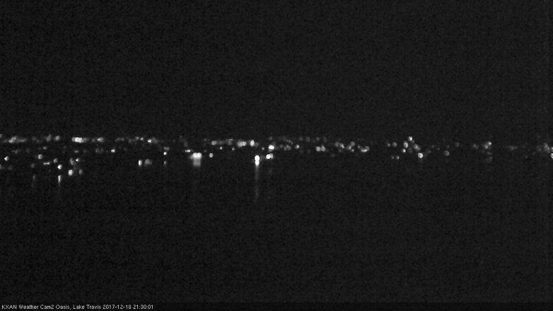 Lake Travis webcam, December 10, 2017 8:45 PM CT