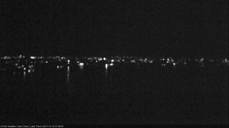 Lake Travis webcam, December 10, 2017 8:55 PM CT