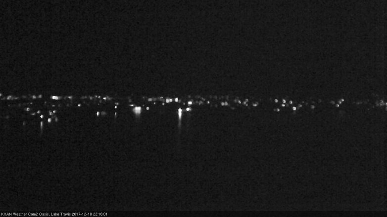 Lake Travis webcam, December 10, 2017 9:40 PM CT