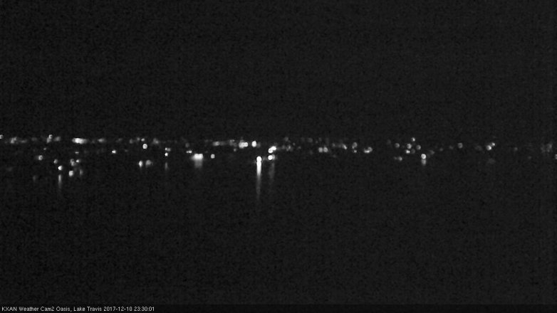 Lake Travis webcam, December 10, 2017 10:40 PM CT