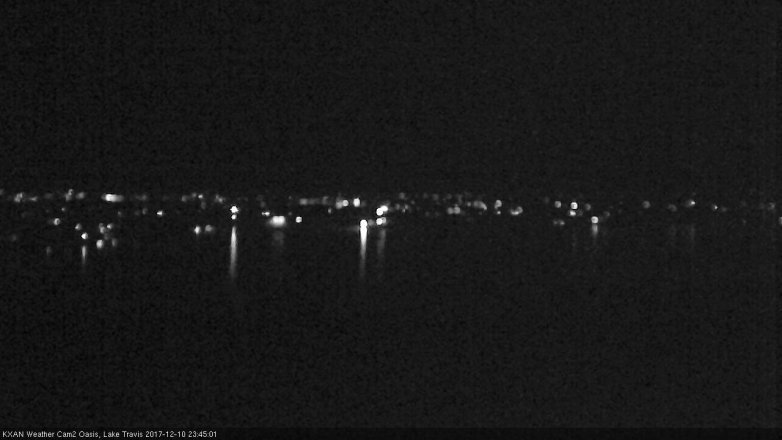 Lake Travis webcam, December 10, 2017 11:00 PM CT