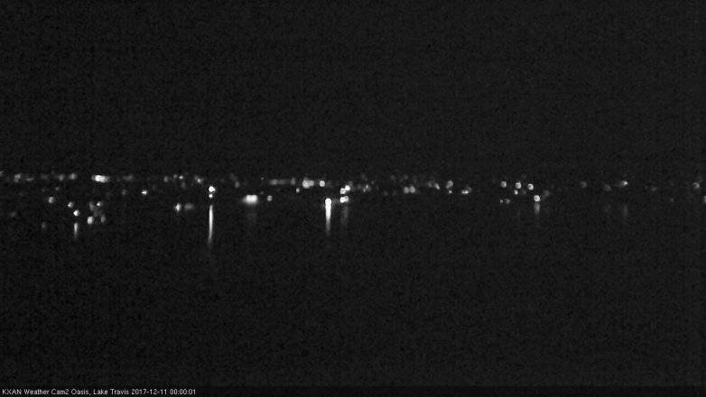 Lake Travis webcam, December 10, 2017 11:20 PM CT