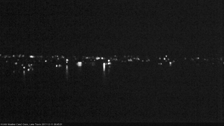 Lake Travis webcam, December 10, 2017 11:55 PM CT