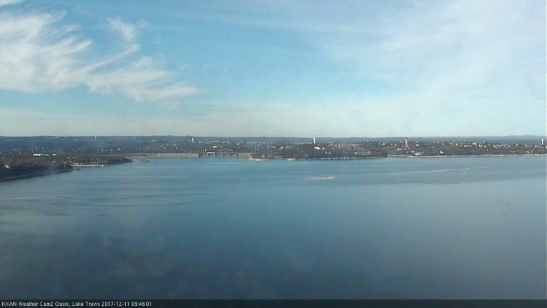 Lake Travis webcam, December 11, 2017 9:10 AM CT