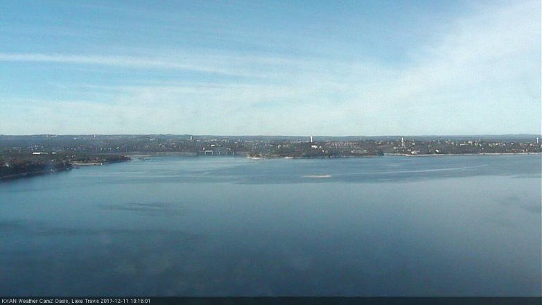 Lake Travis webcam, December 11, 2017 9:20 AM CT
