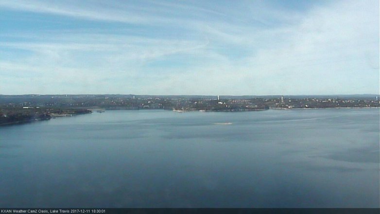 Lake Travis webcam, December 11, 2017 9:45 AM CT