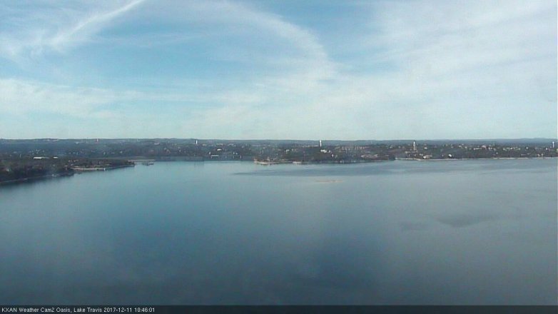 Lake Travis webcam, December 11, 2017 10:10 AM CT