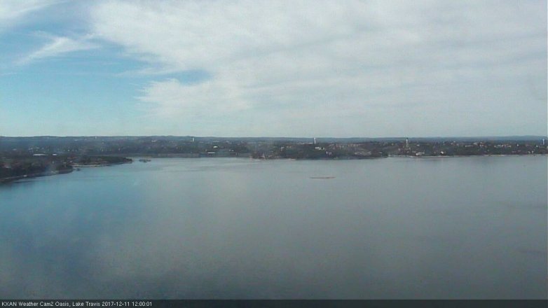 Lake Travis webcam, December 11, 2017 11:20 AM CT