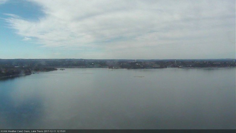 Lake Travis webcam, December 11, 2017 11:40 AM CT