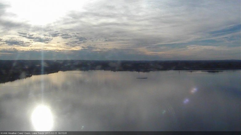 Lake Travis webcam, December 11, 2017 3:20 PM CT