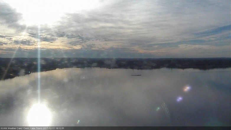 Lake Travis webcam, December 11, 2017 3:40 PM CT